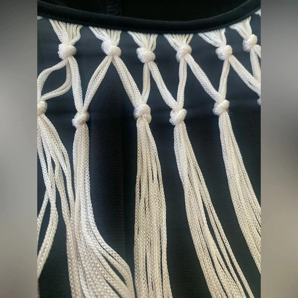 XL Sami & Jo Black Asymmetrical Dress with Ombré fringe. Excellent condition - Picture 8 of 8